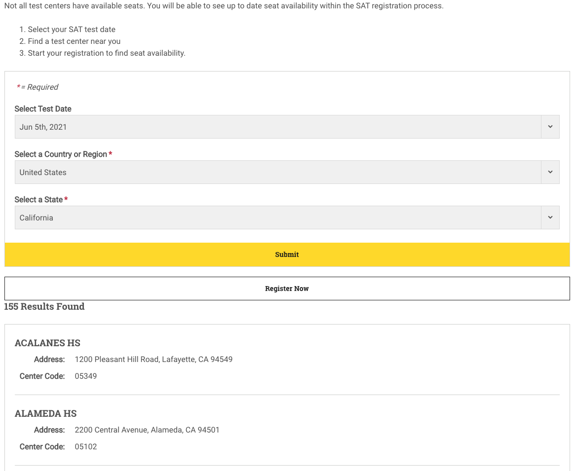 SAT Test Locations [ Find the Right Testing Center Sites in 2021 ] 