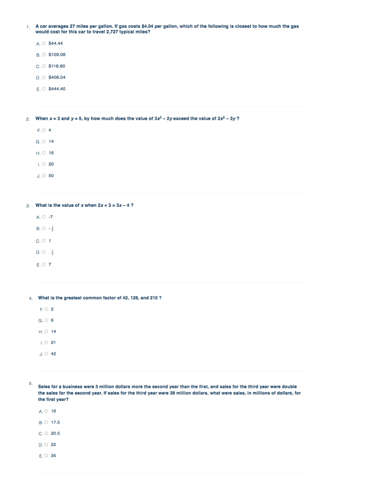 Printable Act Math Practice Test printable-act-math-practice-test